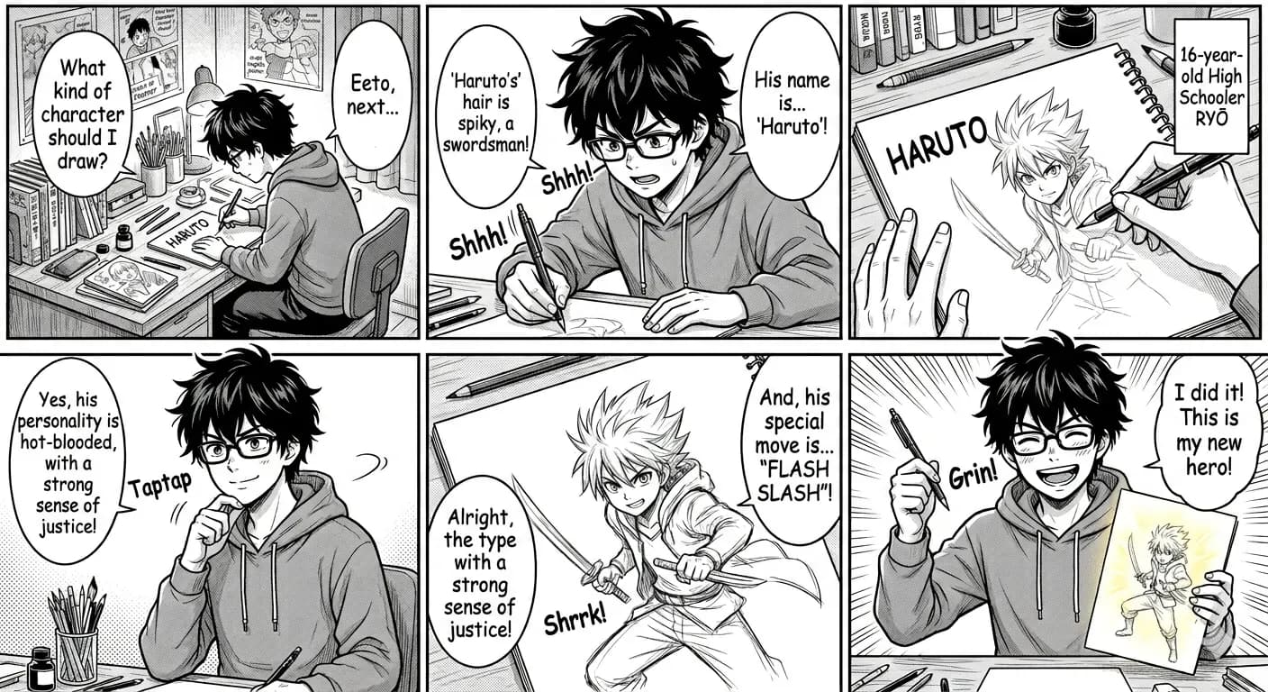 Manga panel translated to English