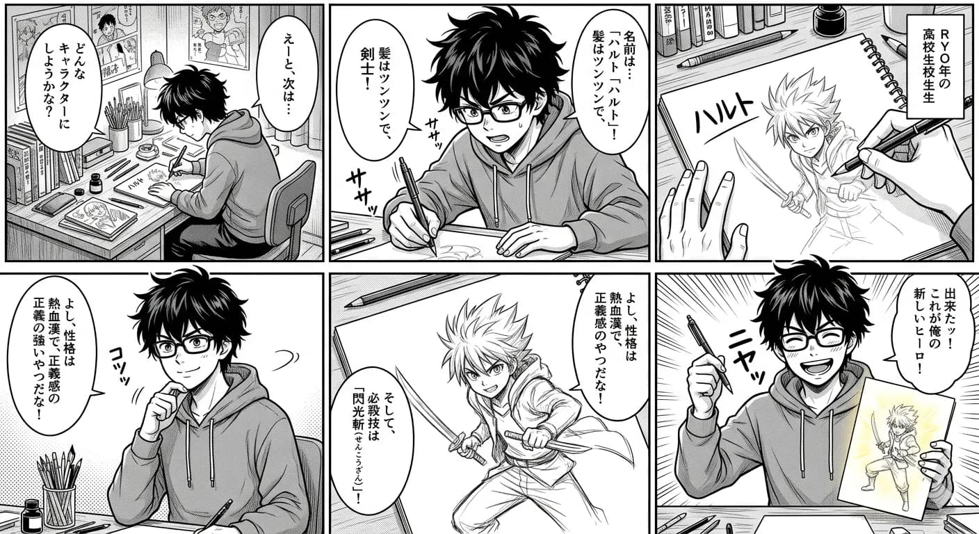 Manga panel before AI image translation